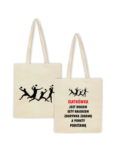 Eko Torba siatkarska dla Fana Siatkówki z nadrukiem PREZENT dla SPORTOWCA