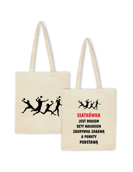 Eko Torba siatkarska dla Fana Siatkówki z nadrukiem PREZENT dla SPORTOWCA