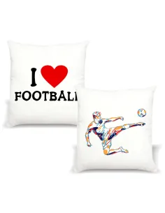 Poduszka Dla Kibica Piłki nożnej z nadrukiem PREZENT SPORT I LOVE FOOTBALL