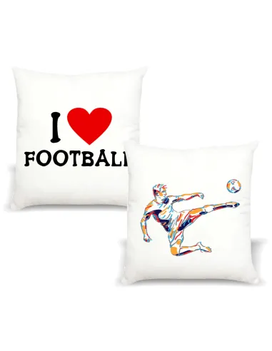 Poduszka Dla Kibica Piłki nożnej z nadrukiem PREZENT SPORT I LOVE FOOTBALL