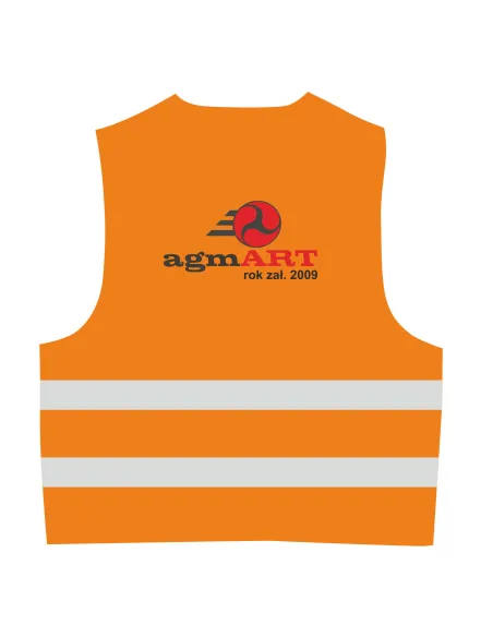 Kamizelki odblaskowe z nadrukiem tył 50 szt.