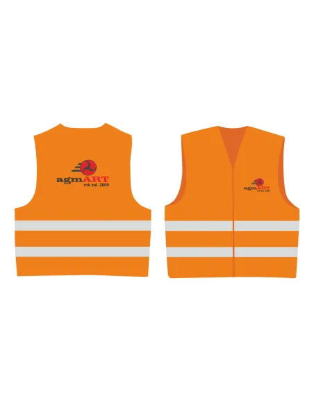 Kamizelki odblaskowe z nadrukiem tył/przód 20 szt