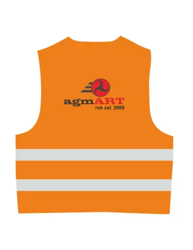 Kamizelki odblaskowe z nadrukiem tył 20 szt