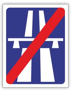 Znak drogowy Tablica informacyjna D10 koniec autostrady -znak informacyjny 40x40 cm