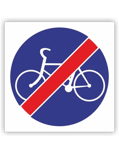 Znak drogowy Tablica informacyjna C13a koniec drogi dla rowerów -znak nakazu 60x60 cm