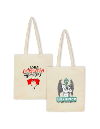 Eko Torba z nadrukiem PREZENT JESTEM PIELĘGNIARKĄ