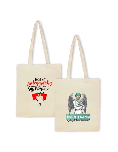 Eko Torba z nadrukiem PREZENT JESTEM PIELĘGNIARKĄ