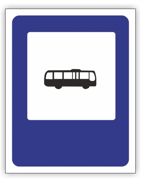 Znak drogowy Tablica informacyjna D15 przystanek autobusowy -znak informacyjny 40x40 cm
