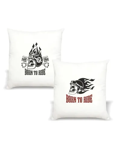 Poduszka z nadrukiem dla motocyklisty fana motorów PREZENT BORN TO RIDE