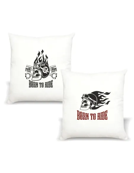 Poduszka z nadrukiem dla motocyklisty fana motorów PREZENT BORN TO RIDE