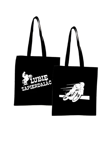 Eko Torba z nadrukiem napis LUBIĘ ZAPIERDALAĆ dla klubu motocyklistów