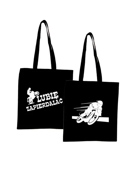 Eko Torba z nadrukiem napis LUBIĘ ZAPIERDALAĆ dla klubu motocyklistów