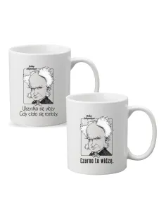 Kubek z nadrukiem PREZENT CZARNO TO WIDZĘ
