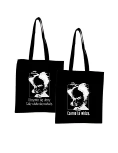 Eko Torba z nadrukiem napis CZARNO TO WIDZĘ