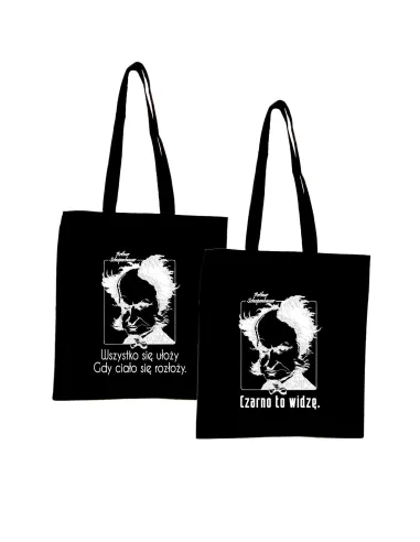 Eko Torba z nadrukiem napis CZARNO TO WIDZĘ