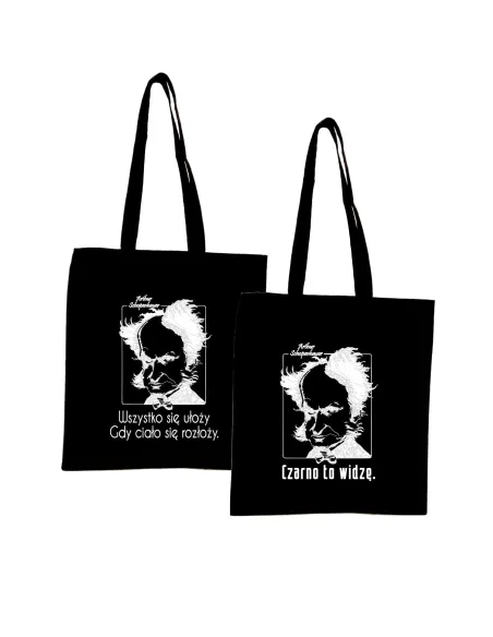 Eko Torba z nadrukiem napis CZARNO TO WIDZĘ
