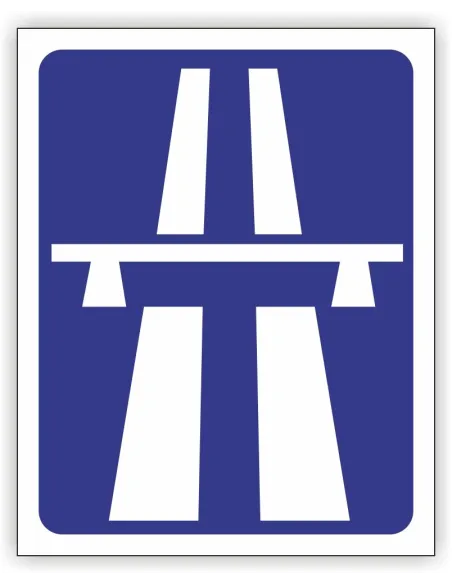 Znak drogowy Tablica informacyjna D9 autostrada -znak informacyjny 60x60 cm