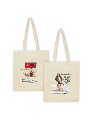 Eko Torba z nadrukiem HOME IS WHERE MY CAT