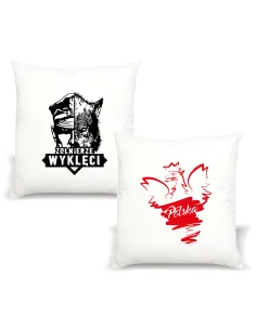 Poduszka patriotyczna z nadrukiem napis ŻOŁNIERZE WYKLĘCI