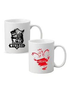 Kubek z nadrukiem napis ŻOŁNIERZE WYKLĘCI