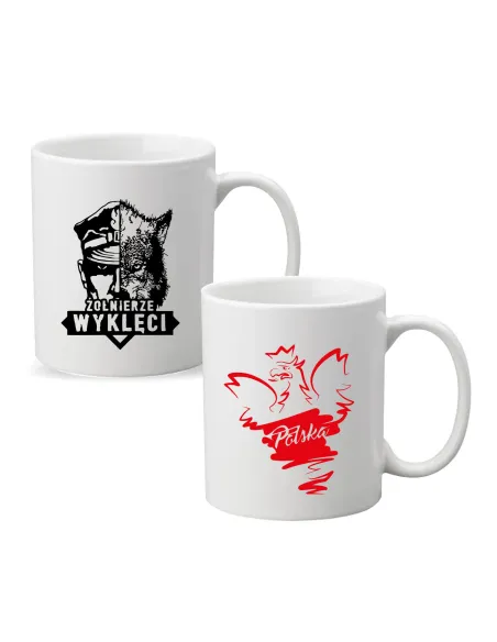 Kubek z nadrukiem napis ŻOŁNIERZE WYKLĘCI
