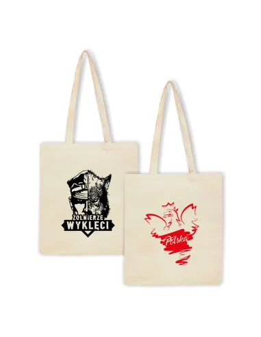 Eko Torba z nadrukiem napis ŻOŁNIERZE WYKLĘCI