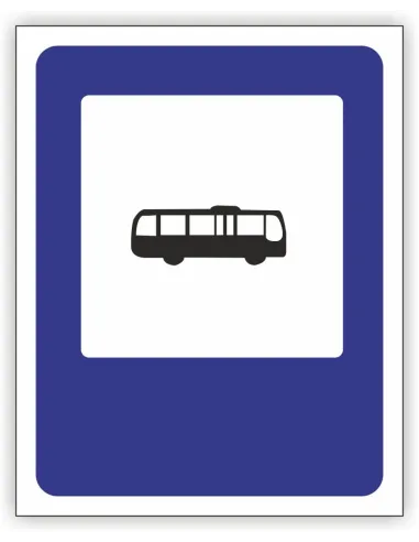 Znak drogowy Tablica informacyjna D15 przystanek autobusowy -znak informacyjny 60x60 cm