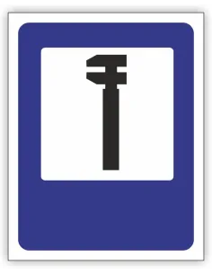 Znak drogowy Tablica informacyjna D26 stacja obsługi technicznej -znak informacyjny 40x40 cm