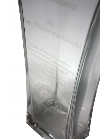 Szklanka z grawerem TRWAŁOŚĆ elegancka logo firmy