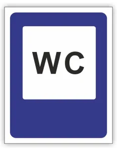 Znak drogowy Tablica informacyjna D26c toaleta publiczna -znak informacyjny 40x40 cm