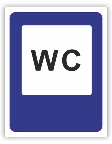 Znak drogowy Tablica informacyjna D26c toaleta publiczna -znak informacyjny 40x40 cm