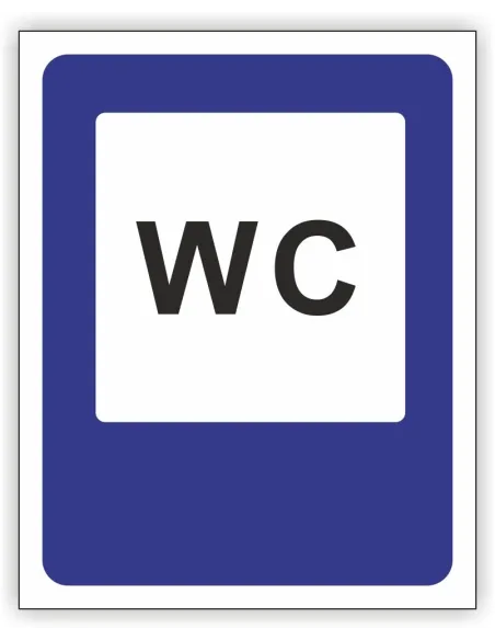 Znak drogowy Tablica informacyjna D26c toaleta publiczna -znak informacyjny 40x40 cm