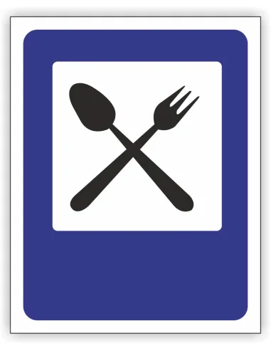 Znak drogowy Tablica informacyjna D28 restauracja -znak informacyjny 40x0 cm