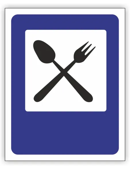 Znak drogowy Tablica informacyjna D28 restauracja -znak informacyjny 40x0 cm