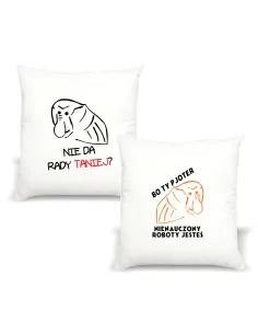 Poduszka z imieniem PREZENT NIE DA RADY TANIEJ