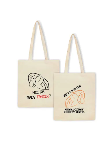 Eko Torba z nadrukiem napis NIE DA RADY TANIEJ