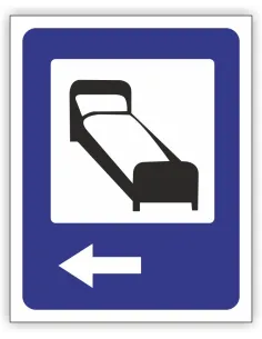 Znak drogowy Tablica informacyjna D29 Hotel -znak informacyjny 40x40 cm