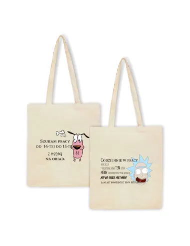 Eko Torba z nadrukiem napis CODZIENNIE W PRACY