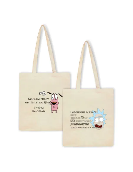 Eko Torba z nadrukiem napis CODZIENNIE W PRACY