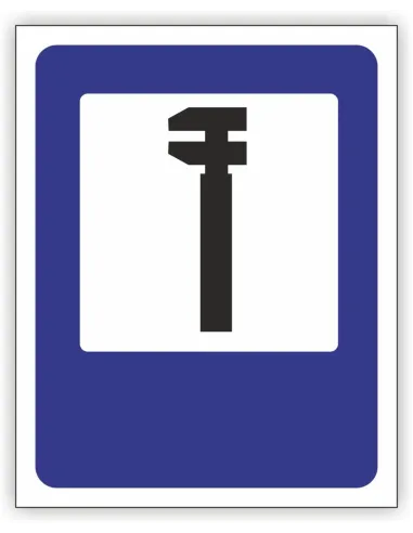 Znak drogowy Tablica informacyjna D26 stacja obsługi technicznej -znak informacyjny 60x60 cm