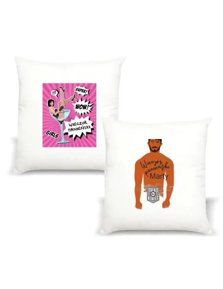 Poduszka z imieniem PREZENT WIECZÓR PANIEŃSKI panieńskie