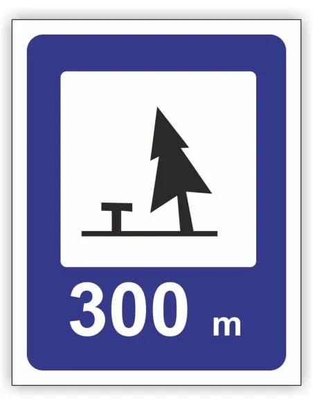 Znak drogowy Tablica informacyjna D32 pole biwakowe -znak informacyjny 60x60 cm