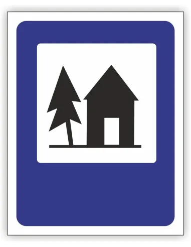 Znak drogowy Tablica informacyjna D33 schronisko młodzieżowe -znak informacyjny 60x60 cm