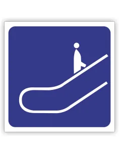 Znak drogowy Tablica informacyjna D36a schody ruchome w górę -znak informacyjny 40x40 cm