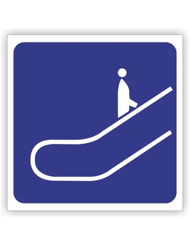 Znak drogowy Tablica informacyjna D36a schody ruchome w górę -znak informacyjny 40x40 cm