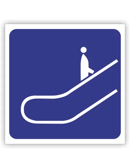 Znak drogowy Tablica informacyjna D36a schody ruchome w górę -znak informacyjny 40x40 cm