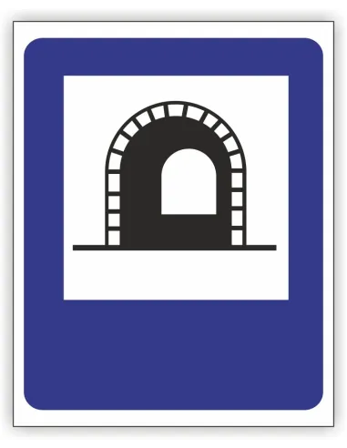 Znak drogowy Tablica informacyjna D37 tunel -znak informacyjny 40x40 cm