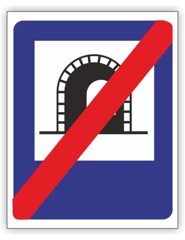 Znak drogowy Tablica informacyjna D38 koniec tunelu -znak informacyjny 40x40 cm