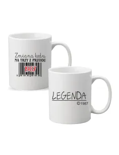 Kubek z nadrukiem PREZENT na URODZINY ZMIANA KODU