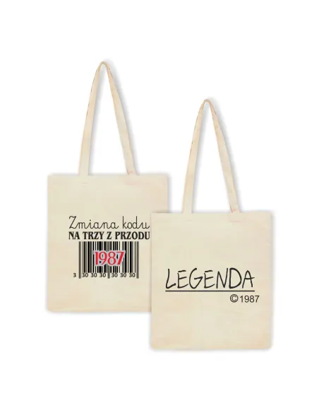 Eko Torba z nadrukiem PREZENT ZMIANA KODU prezent urodzinowy